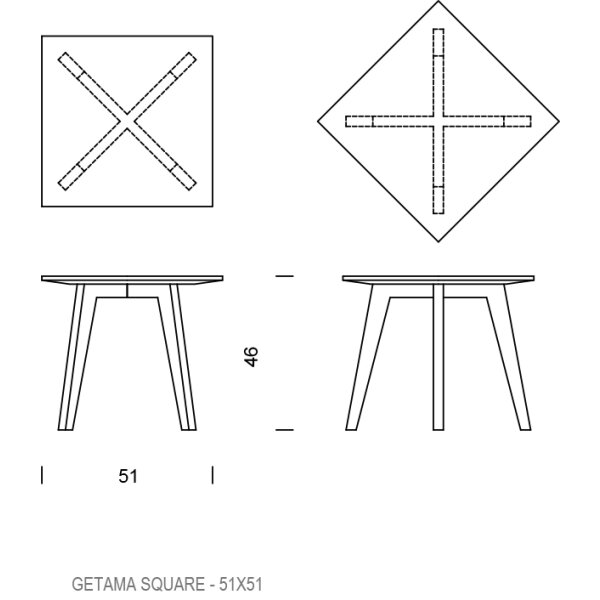 Blum & Balle - Square Sofabord