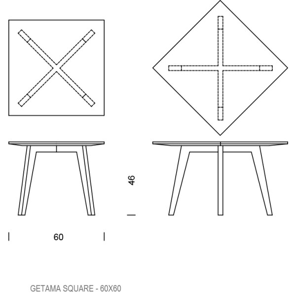 Blum & Balle - Square Sofabord