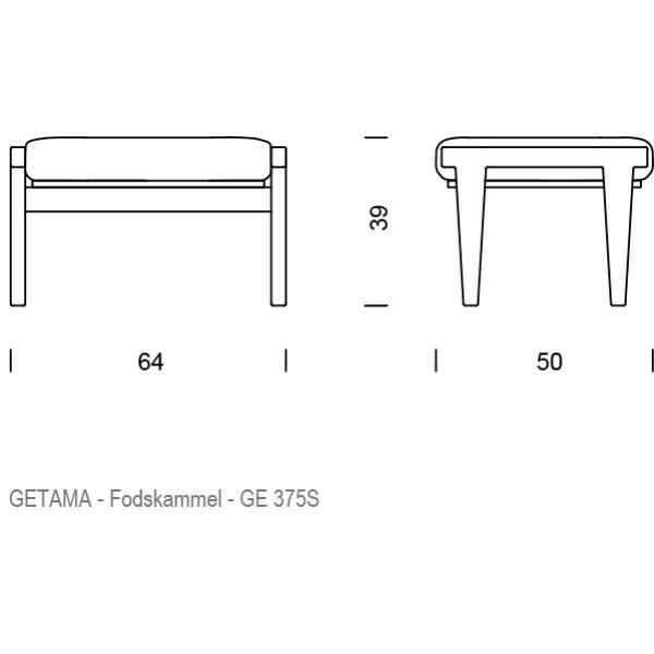 Hans J. Wegner - GE375s fodskammel