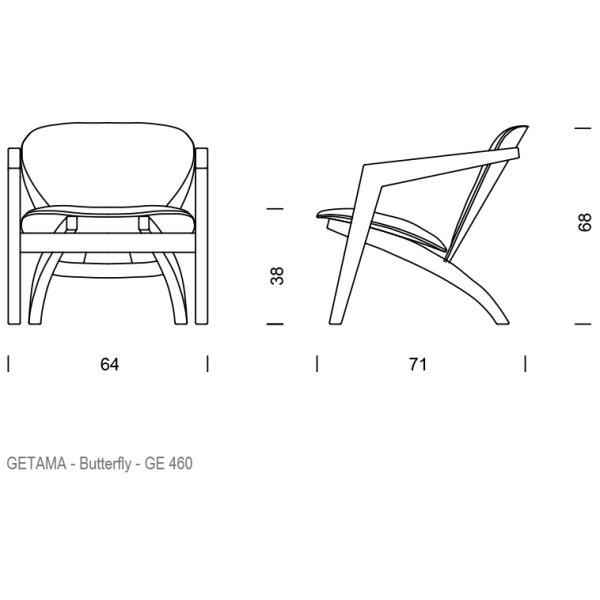 Hans J. Wegner - GE460 Butterfly Stol