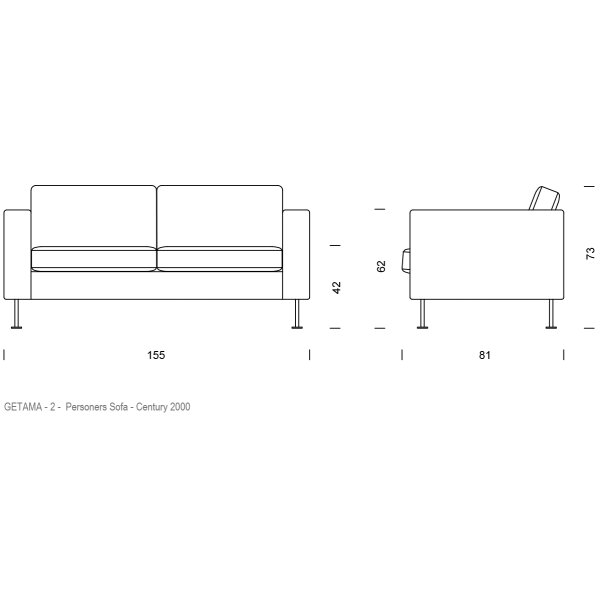 Hans J. Wegner - Century 2000 2-pers Sofa