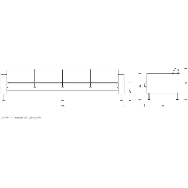 Hans J. Wegner - Century 2000 3-pers Sofa