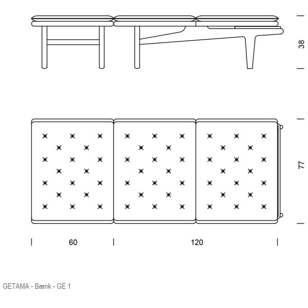 Hans J. Wegner - GE1 Daybed/Bænk