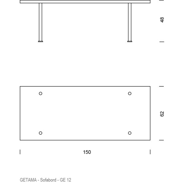 Hans J. Wegner - GE12 Sofabord