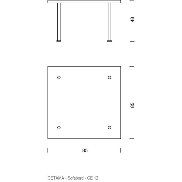 Hans J. Wegner - GE12 Sofabord