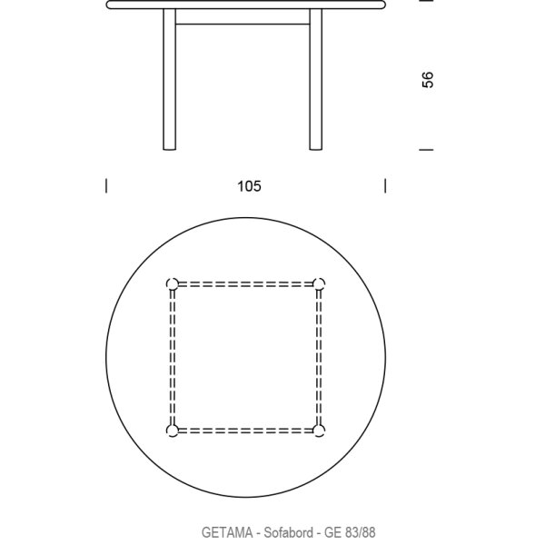 Hans J. Wegner - GE80/88 Sofabord