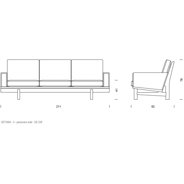 Hans J. Wegner - GE236 Sofa