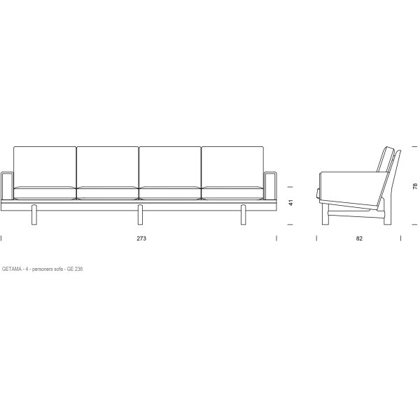 Hans J. Wegner - GE236 Sofa