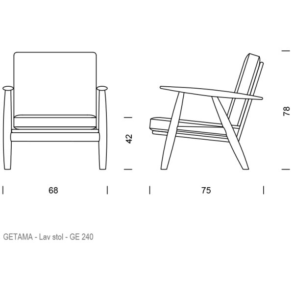 Hans J. Wegner - GE240 Lænestol