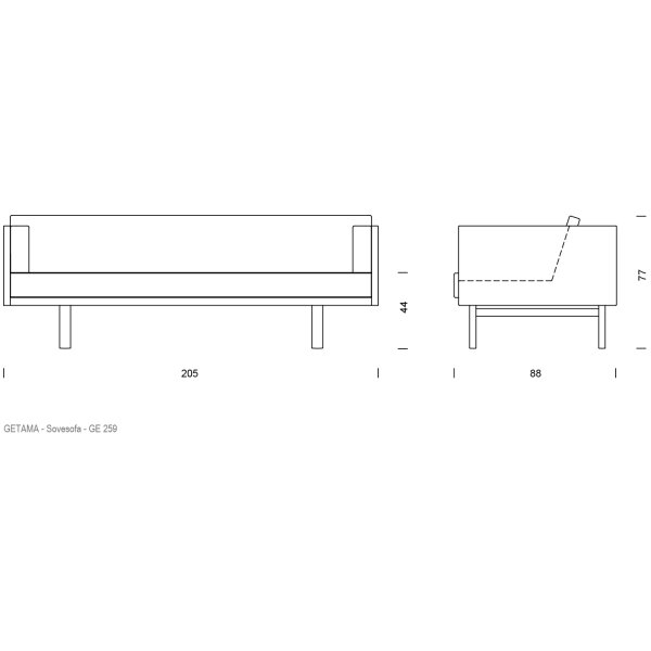 Hans J. Wegner - GE259 Sovesofa