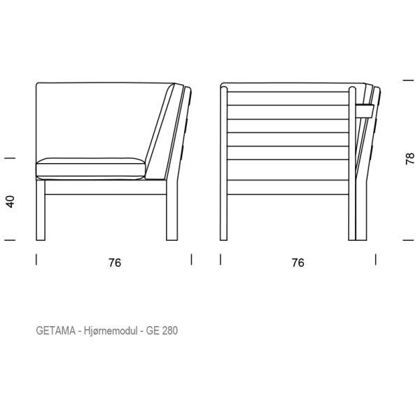 Hans J. Wegner - GE280 Modulsofa