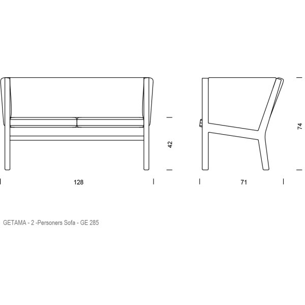 Hans J. Wegner - GE285 2-pers Sofa