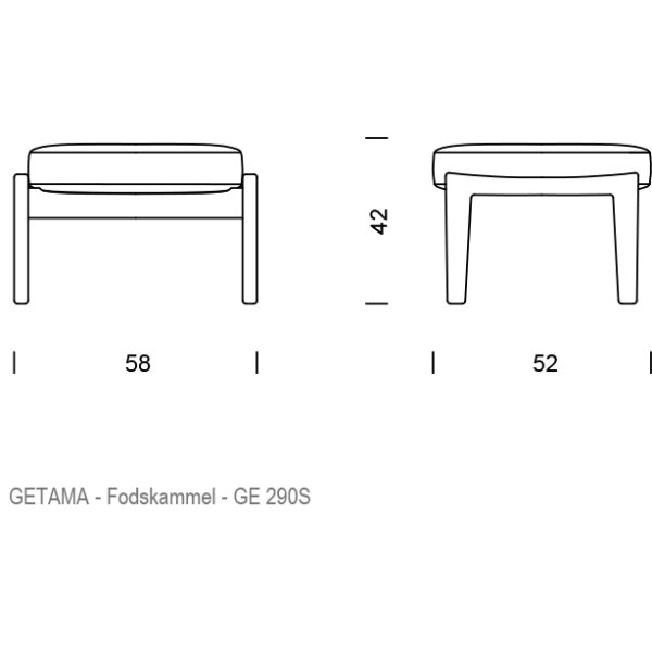 Hans J. Wegner - GE290S Fodskammel