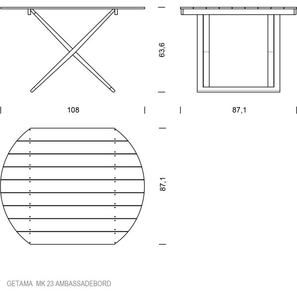 Mogens Koch - MK-23 Ambassade bord